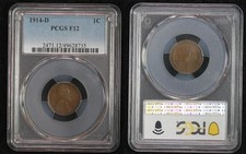 1914-D Wheat Cent PCGS F-12 6WV6