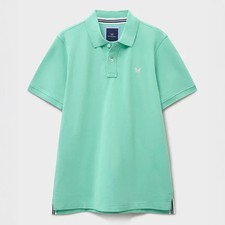 Image of Crew Clothing Mens Classic Cotton Pique Polo Shirt Pool Blue