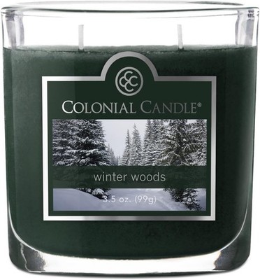 Colonial Candle Winter Woods Scented Jar Candle, 2 Wick, 3.5 oz, Mottled Wax ...