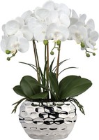 Briful 44CM KüNstliche Orchideen Phalaenopsis Kunstblumen Wie Echt Dekorative
