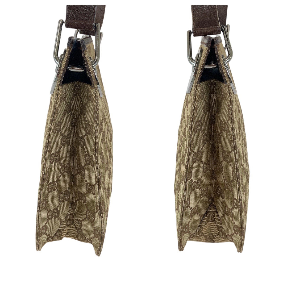 Excellent GUCCI Eclipse Brown Silver Hardware GG … - image 7