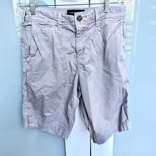 AMERICAN EAGLE Shorts boys 26 slim Gray Flat Front Distressed Casual GUC