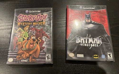 Scooby-Doo Mystery Mayhem & Batman Vengeance Nintendo GameCube Bundle No Manual