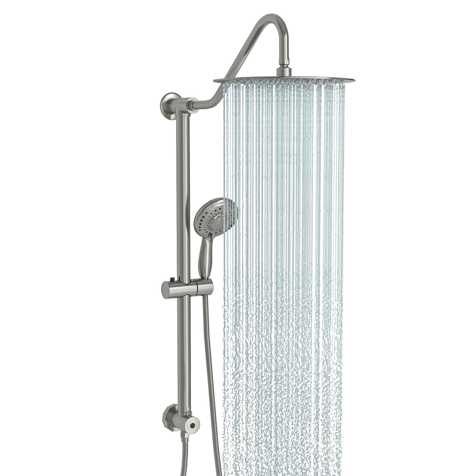 Rain Shower Head with Handheld Spray - Dual Shower Head Combo,Stainless Steel...