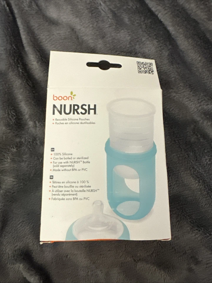 (3) 8oz Boon Nursh Reusable Silicone Pouches for Baby Bottle NEW - Изображение 3 из 3