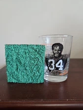Vtg 1988 Case Fresh Walter Payton Shell Gas Glass + Soldier Field Astroturf READ