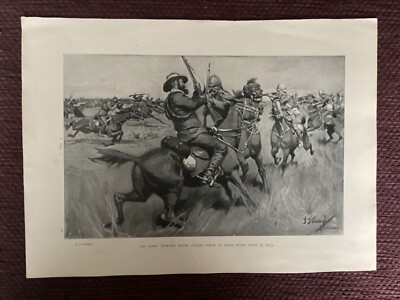 Buren laden Major Gough auf, Blood River Poort, nach Pretoria, antiker Druck von 1901