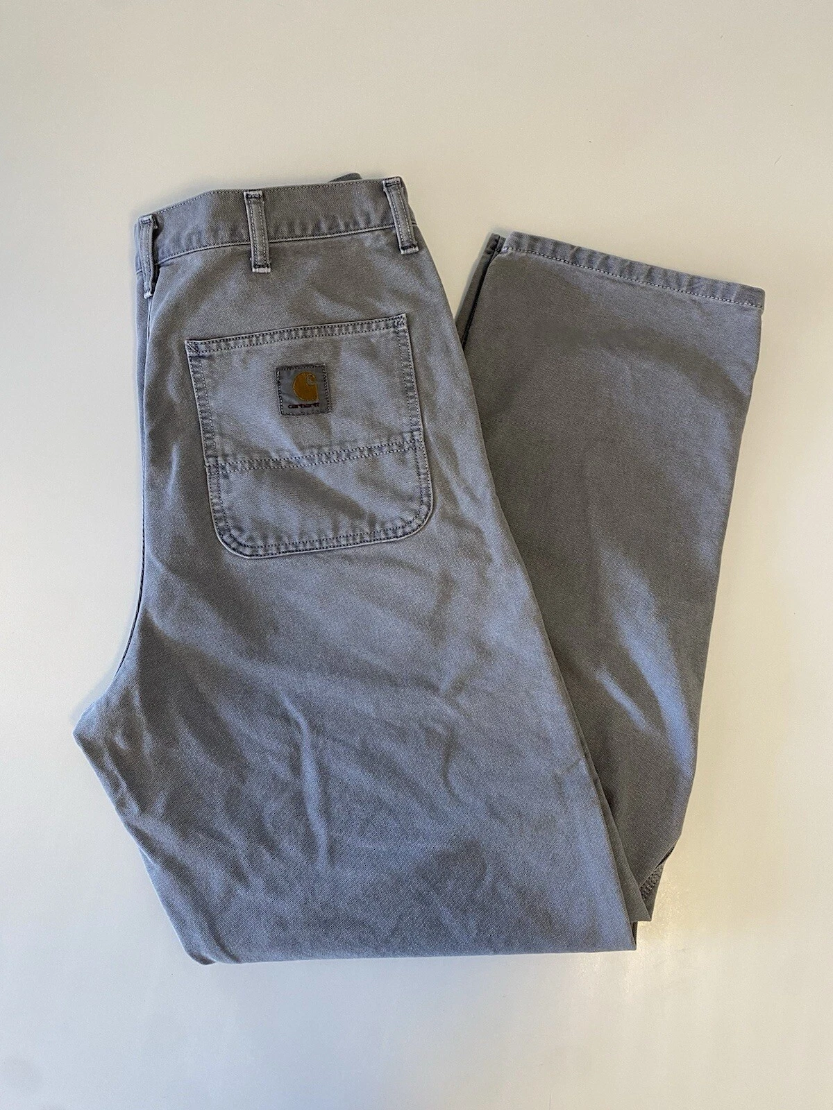 Pantalon simple Carhartt WIP « Enzian Faded » 36x34 toile Dearborn coton biologique EUC