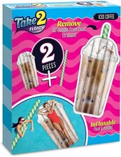 Iced Coffee Water Float & Noodle 2-in-1 Pool Blow Up Inflatable Raft Mighty Mojo