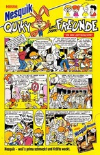 3w22396/ Reklame von 1991 &ndash; NESTELE NESQUIK &ndash; Quiky und seine Freunde.