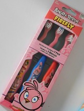 Childs Toothbrush Girls 3 Pack Angry Bird Soft Brush