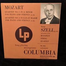 MOZART Piano Quartets - SZELL & BUDAPEST QUARTET - COLUMBIA ML 4080 LP 1948