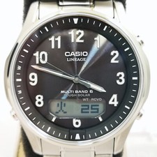 CASIO LINEAGE LCW-M100TSE-1A2JF Black Silver Solar Titanium Men Watch New in Box