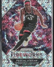 2020-21 Panini Prizm #21 Pascal Siakam Fireworks Fastbreak Silver Disco Prizm