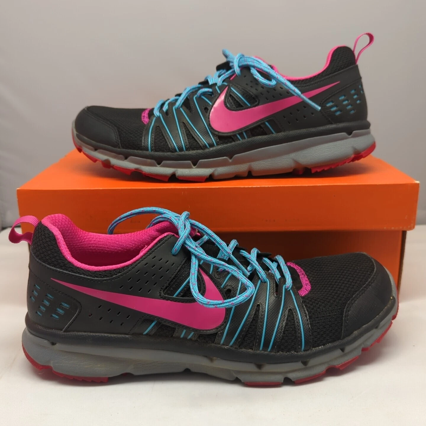 Nike Flex Trail 2 Women's Running Shoes 11 Black Pink Sneakers 616681-001
