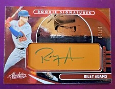 2022 Absolute Rookie Leather Signatures #107 Riley Adams 58/99 WAS