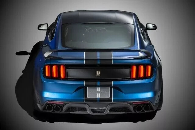 Fits All 15-23 Ford Mustang Gt350 Style Rear  Bumper + Exhaust Tips & Diffuser