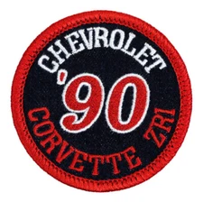 1990 Chevrolet Corvette ZR1 Embroidered Patch Black/Red Iron-On Sew-On Hat Shirt