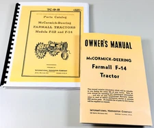 Operators Parts Manual for McCormick Deering F14 Tractor International Harvester