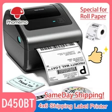 Phomemo D450BT 4x6 Wireless Shipping Label Printer Thermal Label Printer Lot