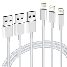 Cable De Cargador Para iPhone [3 Paquetes x 6 Pies] Carga Rapida Cable