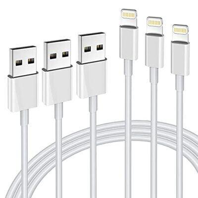 Cable De Cargador Para iPhone [3 Paquetes x 6 Pies] Carga Rapida Cable