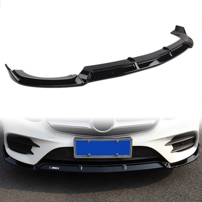 FOR 17-19 MERCEDES BENZ W213 E-CLASS GLOSS BLACK 3PC VIP STYLE FRONT BUMPER LIP