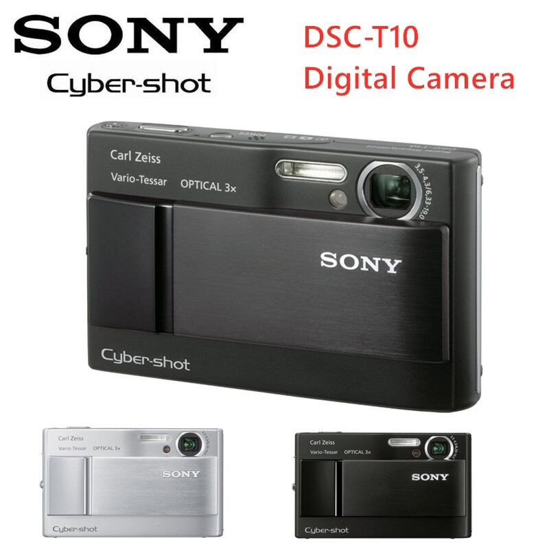SONY Cyber Shot DSC-T10 7.2MP Compact Digital Camera Black Tested