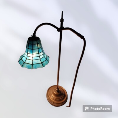 Antike Tischlampe Buntglas 1920er Jahre Antique Stained Glass