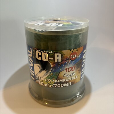 HI-VAL CD-R 100 Pack Sealed New 16X / 700 MB