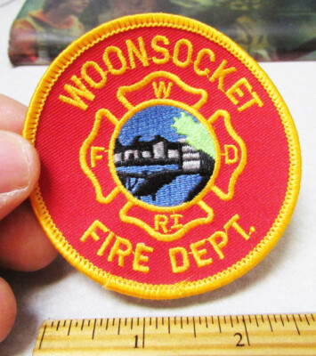 Woonsocket Rhode Island Fire Department embroidered patch, nice collectible