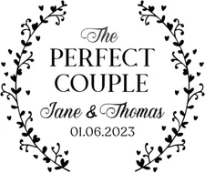 Ideal 400R Name, The Perfect Couple Custom Self Inking Stamp Rubber Stamp Ink