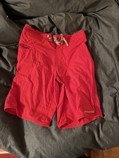 Patagonia Board Shorts Mens Sz 28 Red Swim Trunks Beach Pocket