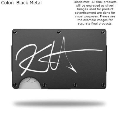 Custom KIRK LEE HAMMETT Laser Engraved Signature Wallet - Pick A Wallet Color