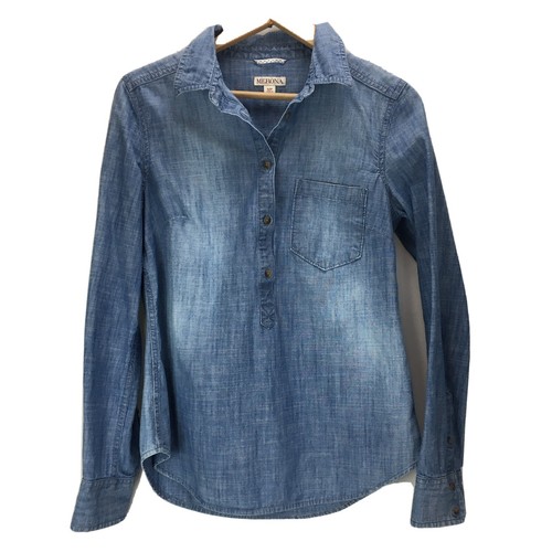 Top Tunic Denim Jean Shirt 