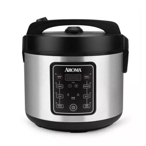 Aroma 20 Cup Digital Multicooker & Rice Cooker - Stainless Steel