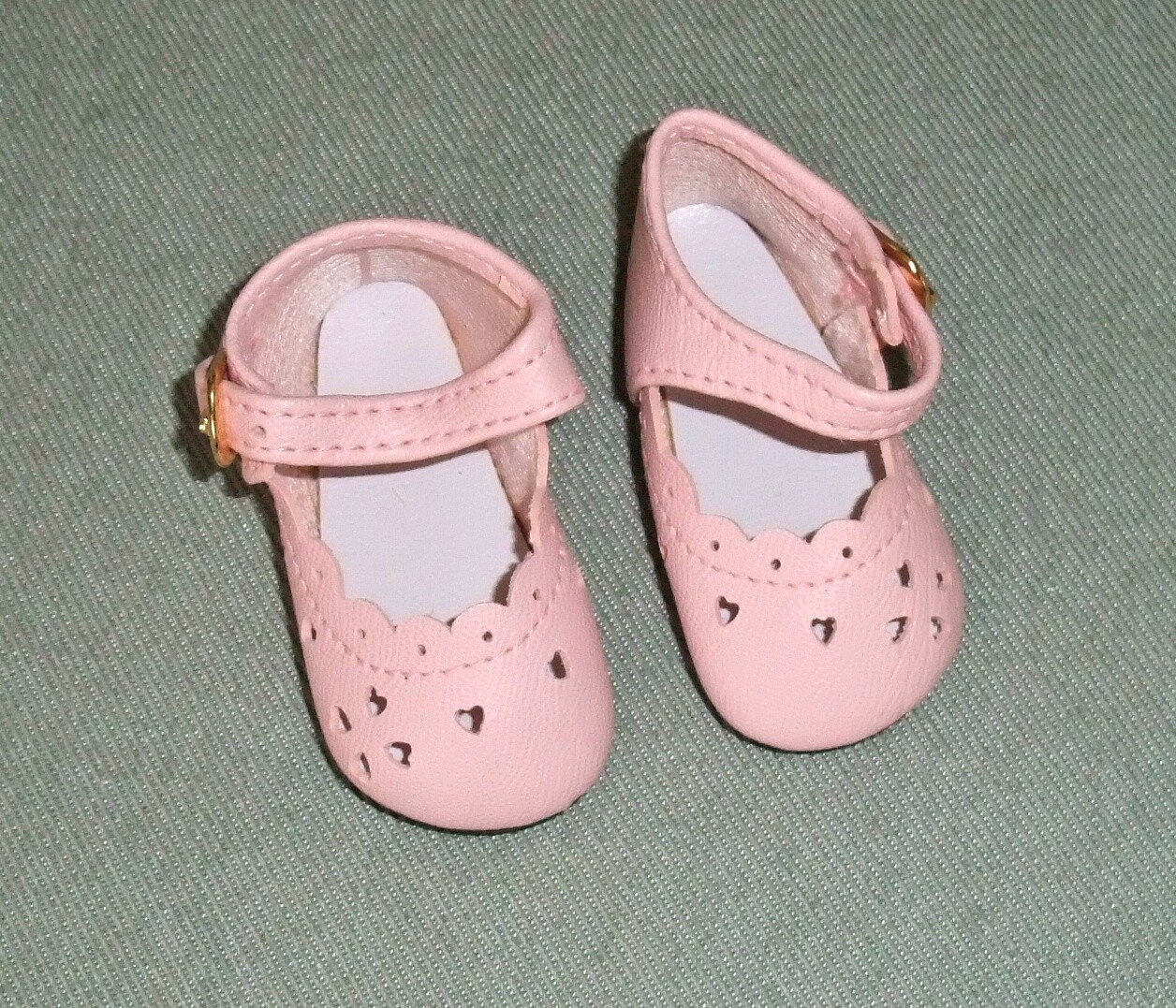 PINK DOLL SHOES Mary Janes fit Melissa & Doug Dolls Hearts SOCKS TOO