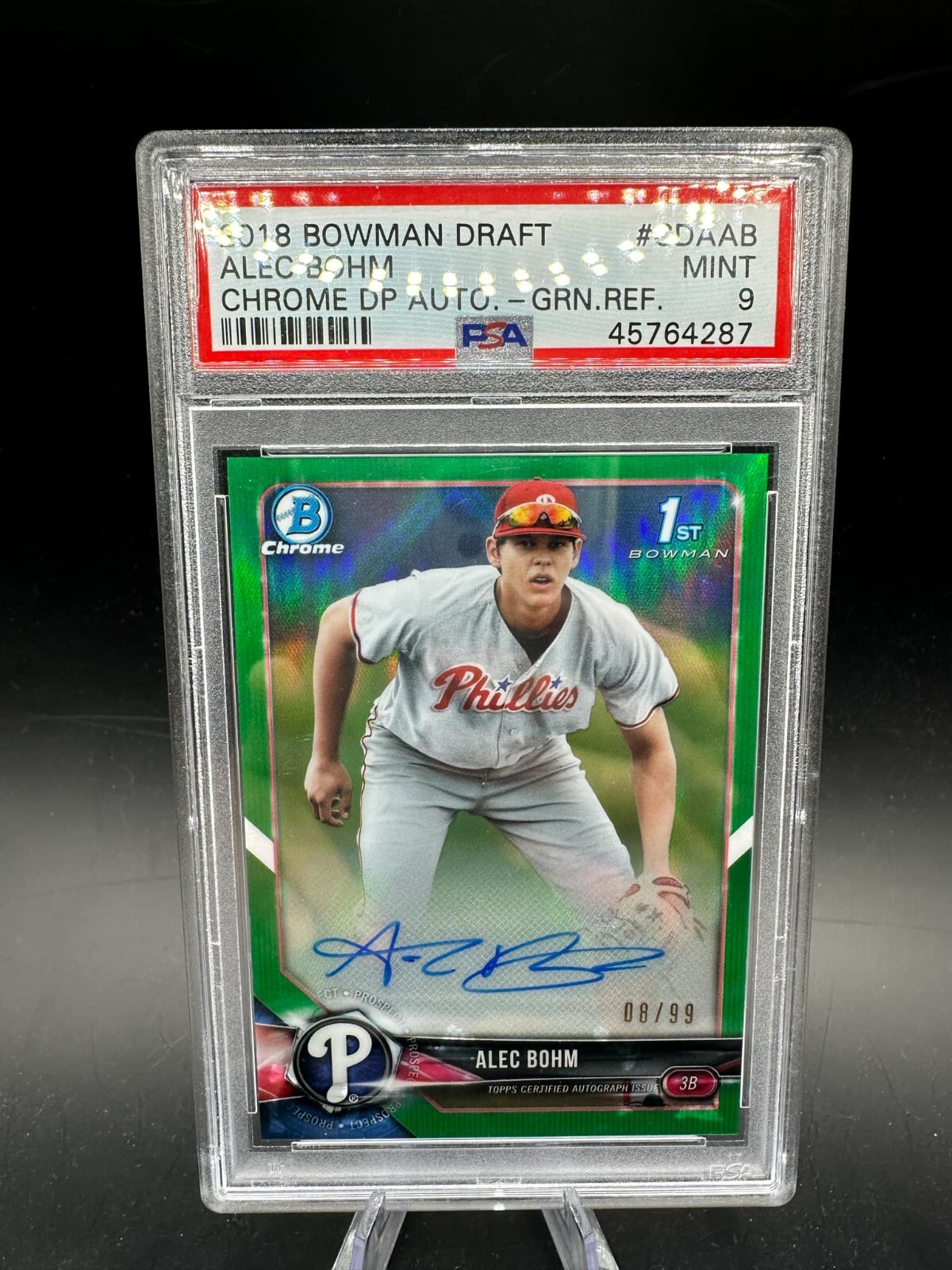 2018 Bowman Alec Bohm RC Auto Purple