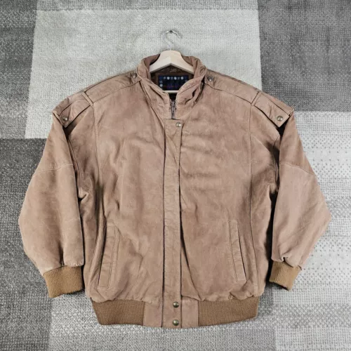 Middlebrook Park Aviator Style Vintage Leather Bomber Jacket Brown Men's L