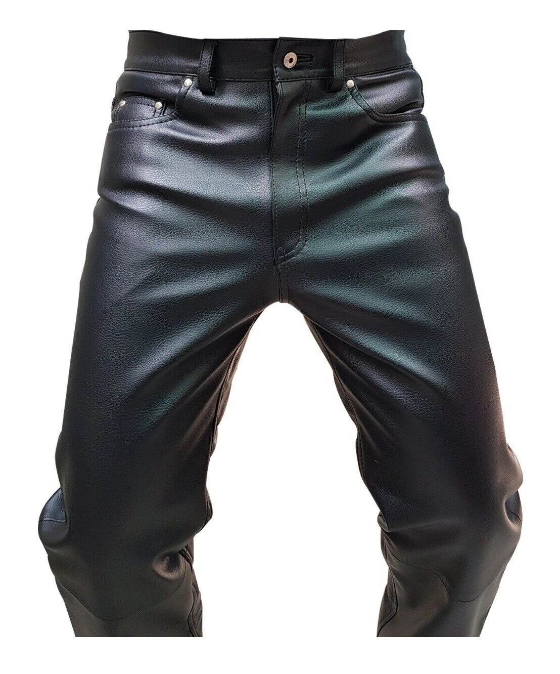 Mens Biker Jeans Real Black Cow Leather Sleek And Sexy 501 Style Pants Trouser
Opens in a new window