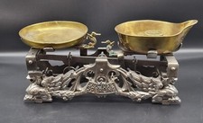 Antique Juliusz Sperling balance scale, Griffins, complete, works