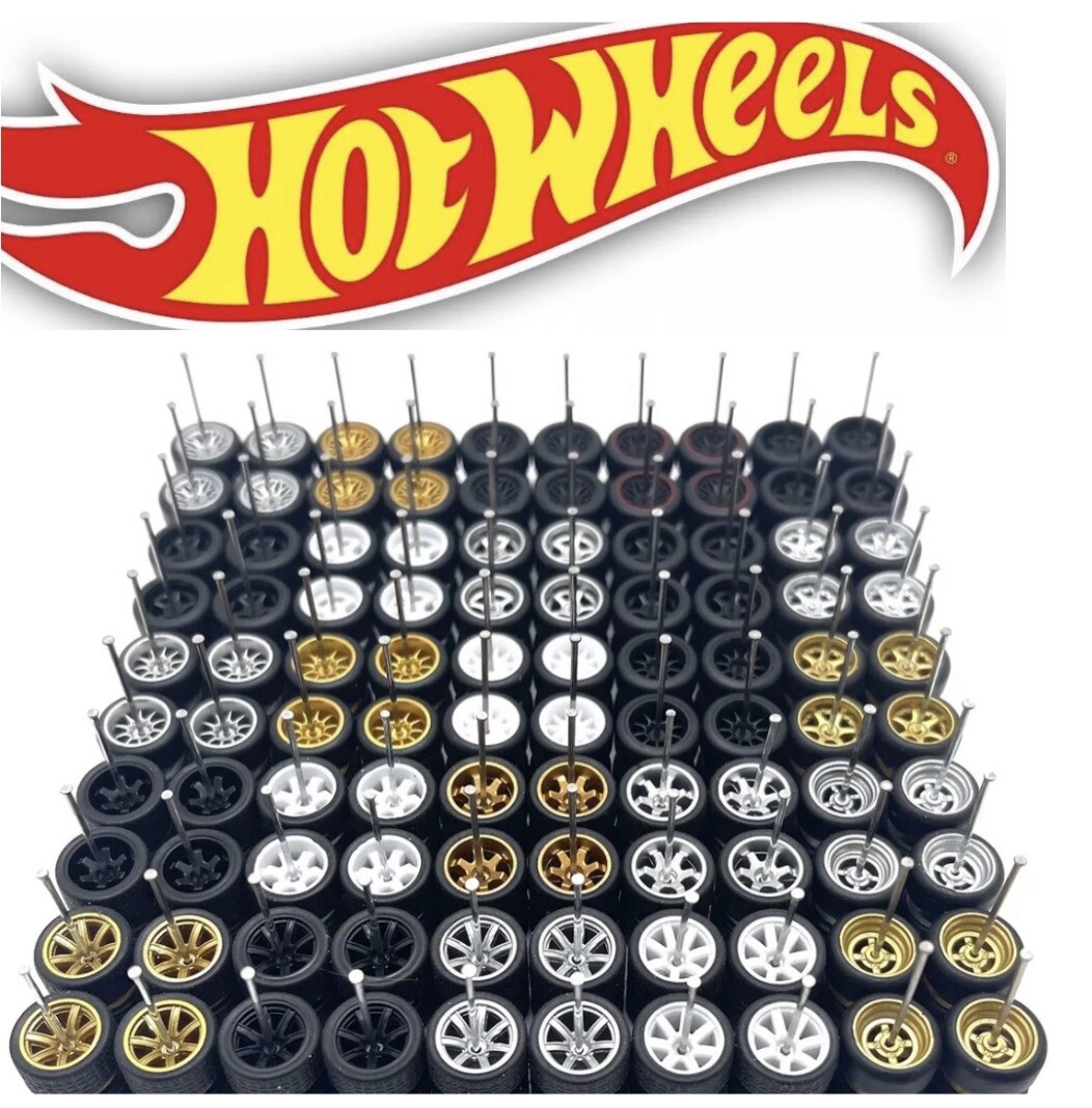 10 Sets Mix Color 510 Spoke Hot Wheels Rims & Rubber Tires 1/64 & Off Road eBay