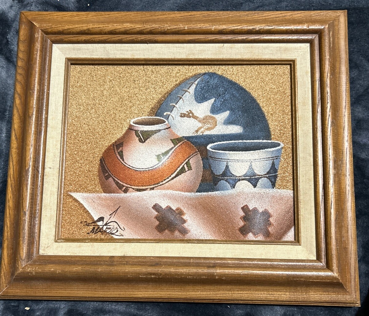 Myung Mario Jung Original Sand Painting Acoma Pueblo Native
