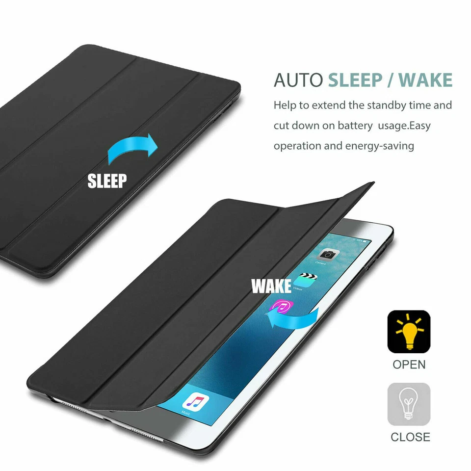 Hard Back Shell Case For iPad Air-1, Air-2, 5th/ 6th Gen,9.7" Smart Magnet Cover - Image 4 of 4