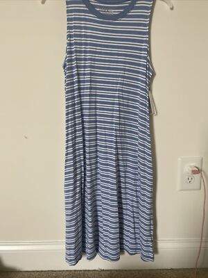 Time and Tru Women's Sleeveless Knit Dress, Size: Small, Blue
