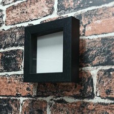 Quality Black Wooden Square Deep Shadow Box Frames 4" x 4" (2030)