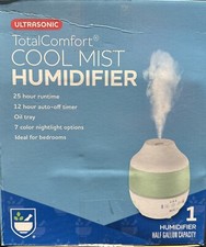Ultrasonic Cool Mist Humidifier Half Gallon Capacity Box May Have Damage