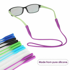 2pcs Silicone Glasses Strap Chain Cord Holder Neck Eyeglass Lanyard for Sports