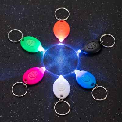 40Pcs PACK white LED Mini Keychain Flashlight Key Ring Light [BLUE ABS ...
