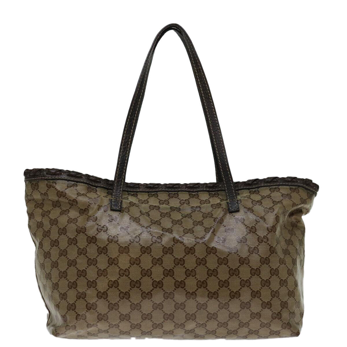 GUCCI GG Crystal Fringe Bamboo Tote Bag Brown 218780 Auth GUCCI GG Crystal Fringe Bamboo Tote Bag Brown 218780 Auth